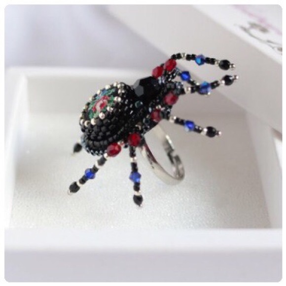 *TAKING DOWN* Handmade Cross-Stitched Spider Ring - Picture 4 of 7